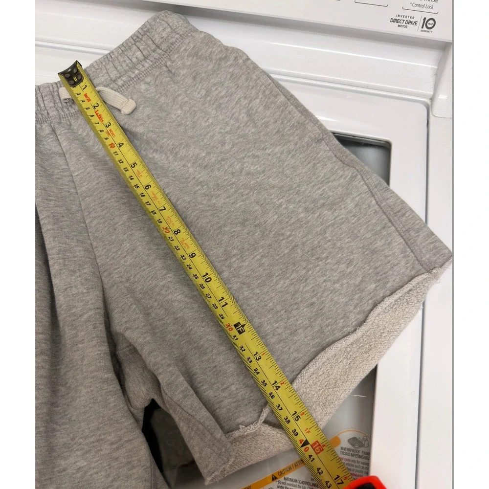 Richer‎ Poorer Mens Heather Grey French Terry Sweat Shorts Raw Hem Small